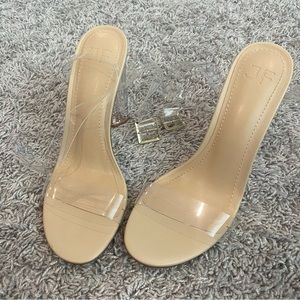 Jf High Heel - Brown Soles and Clear Straps